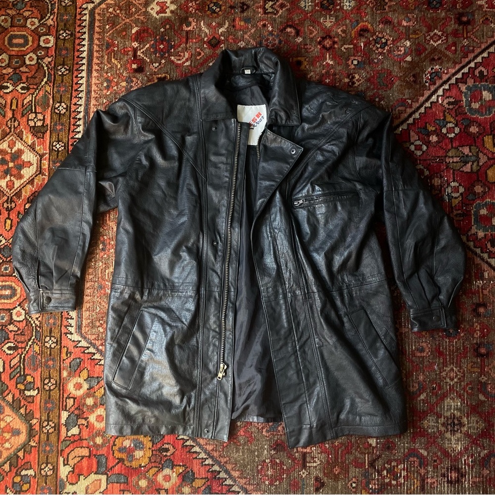Vintage 90s Black Leather Jacket